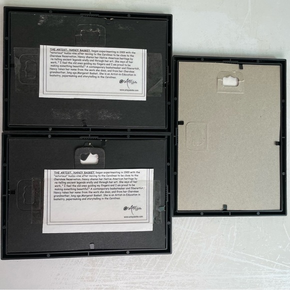 NANCY BASKET Cherokee Native American Fiber Art 3 Framed Duck Scarecrow Chicken - Picture 7 of 11